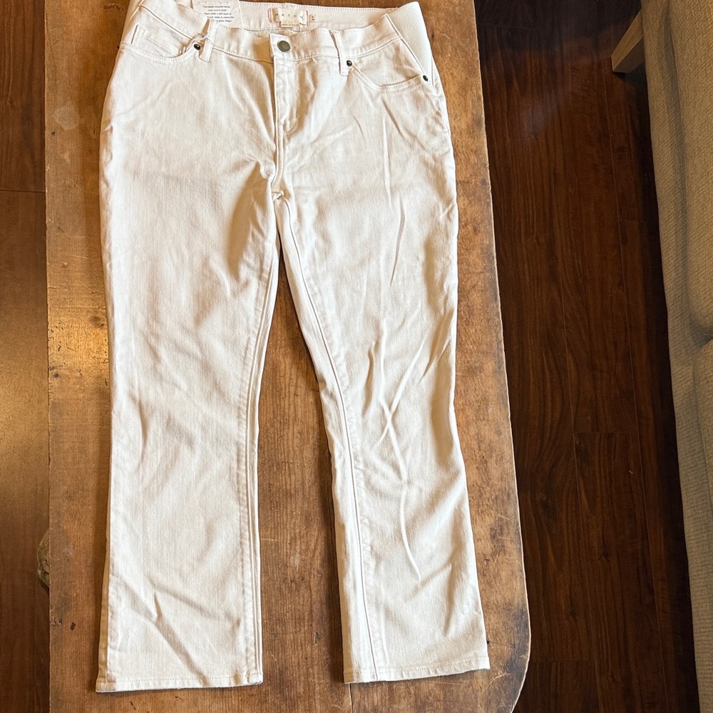 Women's Cream Maternity Jeans